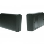 Пластиковый корпус 6512 с отсеком для батарей Strapubox 6512SW, ABS пластик, (Д х Ш х В) 123 x 71 x 30 мм, черного цвета