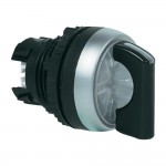 Поворотный переключатель с подсветкой, фиксируемый BACO L21KL30 обод хромированный, цвет черный