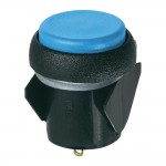 Кнопочный переключатель, вщелкивающийся, круглый выпуклый APEM IQR3S412 круглый, выпуклый, 1x выкл/(вкл), 48 В/DC 200 мА