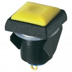 Кнопочный переключатель, вщелкивающийся, квадратный APEM IQC1S412 1 x выкл/вкл, 24 В/DC 100 мА