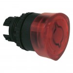 Кнопка с подсветкой грибовидная фиксируемая BACO L22EM10 разблокировка нажим-вращение, красная