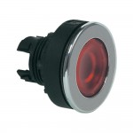 Суперплоская кнопка с подсветкой BACO L23AH10 обод хромированный, кнопка красная