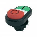 Сдвоенная кнопка с подсветкой Pizzato Elettrica E21PD E21PDSL1AAAD сдвоенная кнопка, зеленая, красная