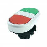 Сдвоенная кнопка с подсветкой Pizzato Elettrica E21PD E21PDRL90423 сдвоенная кнопка, зеленая, красная