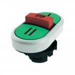 Тройная кнопка с подсветкой Pizzato Elettrica E21PTRS E21PTRS9AAAY зеленая, красная, зеленая