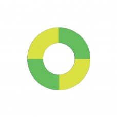 Диск с цветной маркировкой MultiContact штифт-O: 6 мм, зеленый-желтый