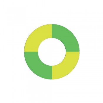 Диск с цветной маркировкой MultiContact штифт-O: 6 мм, зеленый-желтый