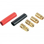 Набор штекеров и разъемов с позолоченными контактами DS 6 Schnepp штифт-O: 4 мм, для пайки, 60 A, красный, черный, содержит: 1 шт.